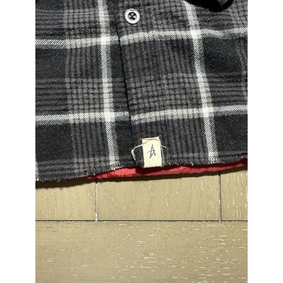 Altamont Andrew Reynolds Workwear Shacket Lined Plaid Flannel Mens Medium Gray - Picture 2 of 11